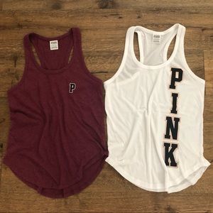 Two PINK Victoria’s Secret tank tops in XS